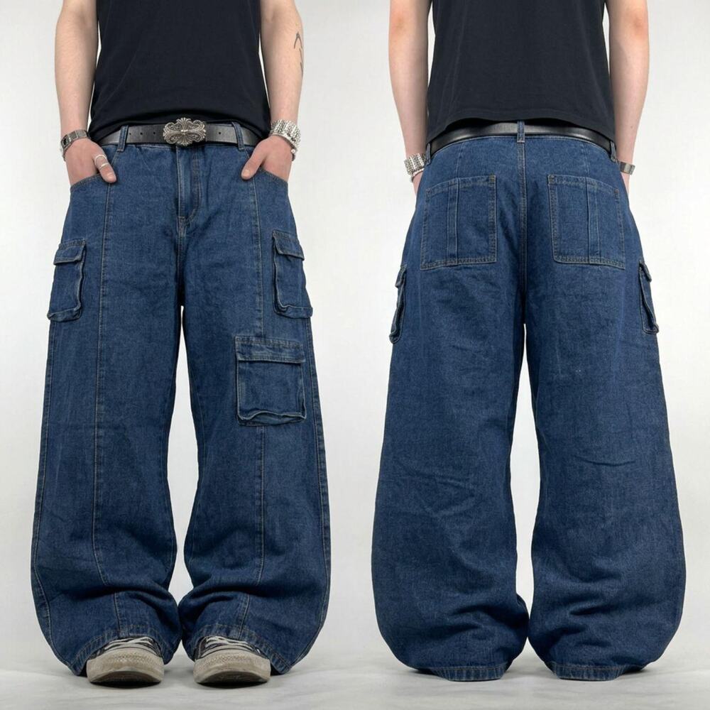 Vintage y2k grunge archive baggy wide leg skater stonewash rare jeans